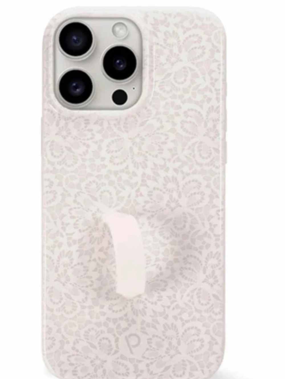 Loopy case White Lovely Lace Phone Case 16Pro Max